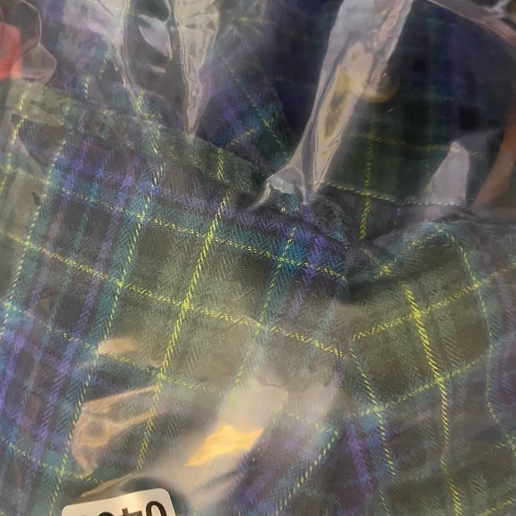 Eddie Bauer Shirt Mens Large Green Blue Plaid Button Up Long Sleeve Flannel - Picture 12 of 12